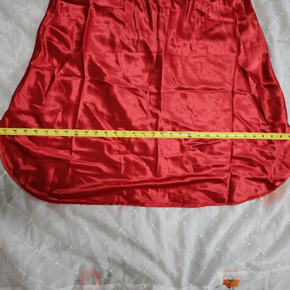 Luxe Red Satin Slip - Picture 3 of 5